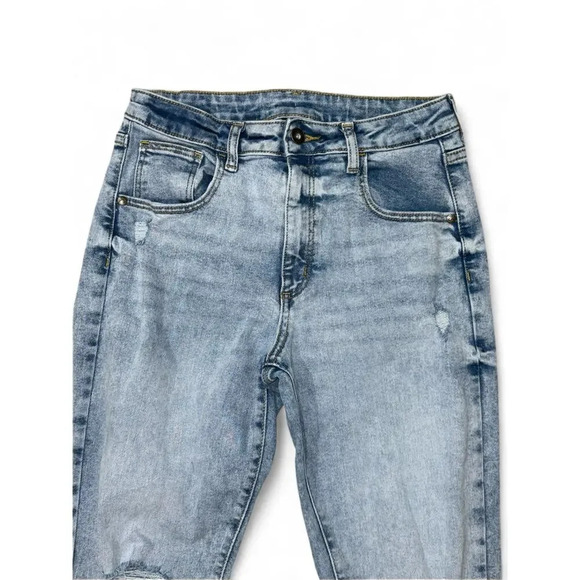 Art Class Girls Denim Jeans Bleach Washed Distressed Skinny Leg Size 14 - Picture 3 of 6